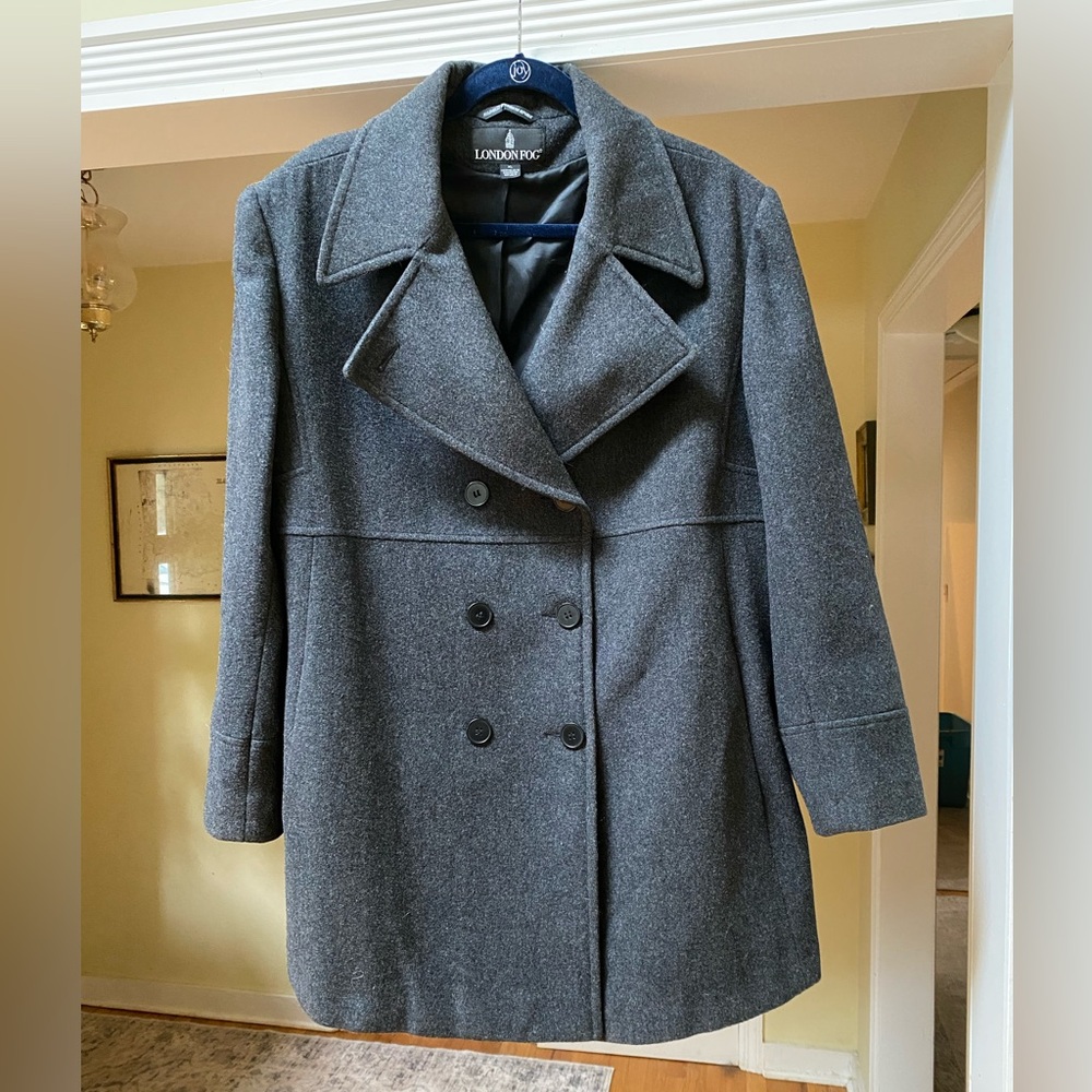 London Fog Women's Gray Peacoat